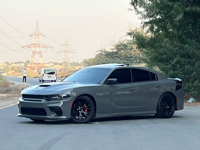 Used Dodge Charger SRT VII (LD) Facelift, 6.4 l, 2019 in Dubai by Prestige motors, Grey color. GCC Specs | AUTO.AE