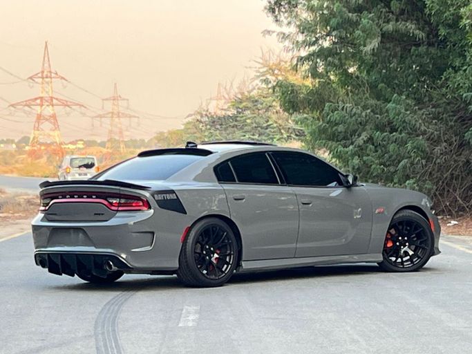 Used Dodge Charger SRT VII (LD) Facelift, 6.4 l, 2019 in Dubai by Prestige motors, Grey color. GCC Specs | AUTO.AE
