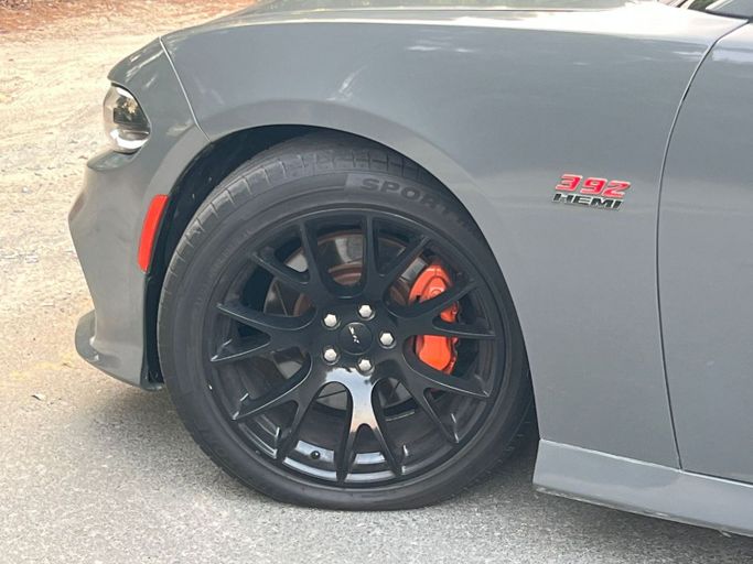 Used Dodge Charger SRT VII (LD) Facelift, 6.4 l, 2019 in Dubai by Perstige Motos (SHJ), Grey color. GCC Specs | AUTO.AE