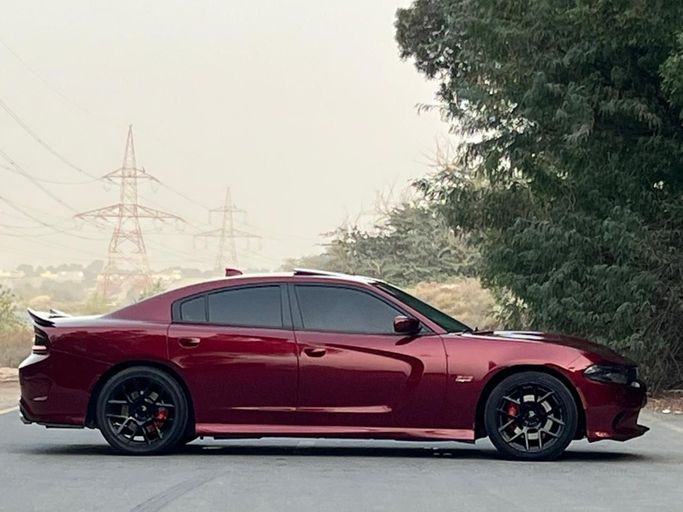 Used Dodge Charger SRT VII (LD) Facelift, 6.4 l, 2019 in Dubai by Prestige Motos (SHJ), Red color. American Specs | AUTO.AE