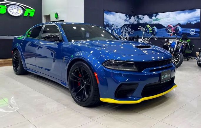 Used Dodge Charger SRT VII (LD) Facelift, 6.4 l, 2023 in Dubai by Carbon Cars, Blue color. GCC Specs | AUTO.AE | Listing #259720