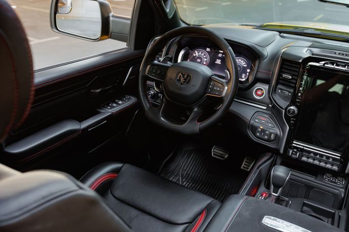 Dodge RAM IV (DS/DJ), 2023 sport pickup double cab crew cab for rent in Dubai by AVA car rental, golden color | AUTO.AE