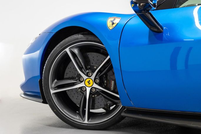 Used Ferrari 296 GTS, 3.0 l, 2023 in Dubai by PUPIL OF FATE MOTORS, Light Blue color. GCC Specs | AUTO.AE