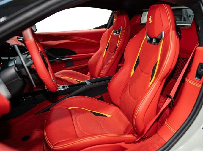 Used Ferrari 296 GTB, 3.0 l, 2024 in Dubai by LMG Motors, White color. Japanese Specs | AUTO.AE