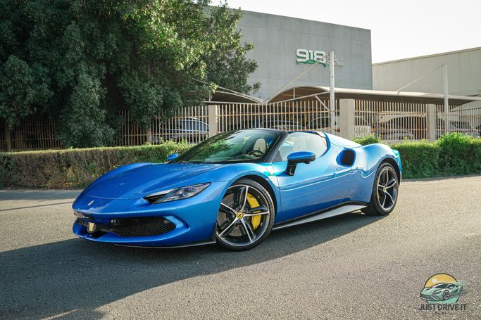 Подержанный Ferrari 296 GTS, 3.0 л, 2023 в Дубае от JUST DRIVE IT Голубой цвет. GCC | AUTO.AE