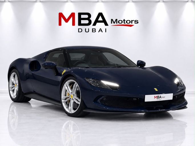 مستعملة ⁦Ferrari 296 GTB، 3.0 l، 2023⁩ في في الإمارات, دبي من MBA Motors، اللون أزرق. مواصفات الخليج | AUTO.AE | إعلان #286230