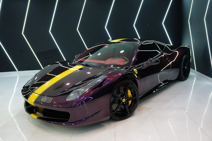 Подержанный Ferrari 458 Spider, 4.5 л, 2014 в Дубае от Sanam Cars Пурпурный цвет. GCC | AUTO.AE | Объявление #256447