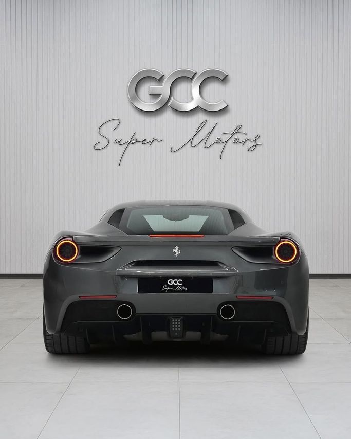 Used Ferrari 488 GTB, 3.9 l, 2018 in Dubai by GCC Super Motors, Grey color. GCC Specs | AUTO.AE