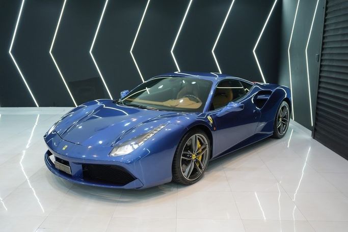 Used Ferrari 488 GTB, 3.9 l, 2016 in Dubai by Sanam Cars, Blue color. GCC Specs | AUTO.AE