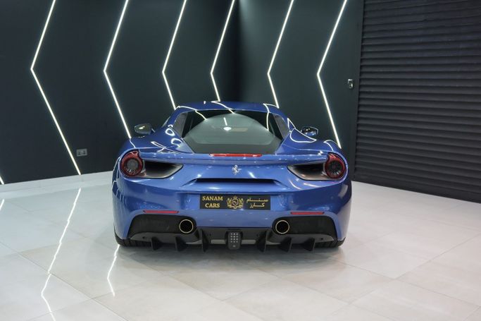 Used Ferrari 488 GTB, 3.9 l, 2016 in Dubai by Sanam Cars, Blue color. GCC Specs | AUTO.AE