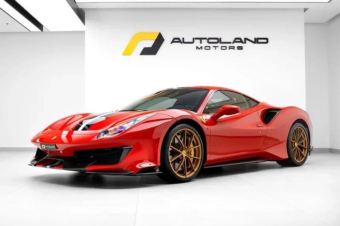 Подержанный Ferrari 488 Pista, 3.9 л, 2019 в Дубае от Auto Land Motor Красный цвет. Европейская | AUTO.AE