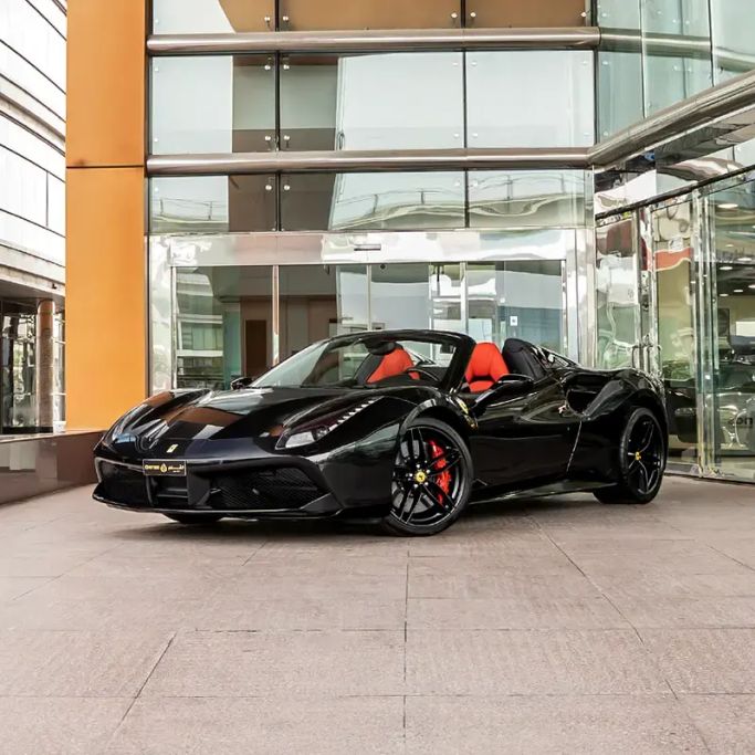 Used Ferrari 488 Spider, 3.9 l, 2018 in Dubai by Q Motors, Black color.  | AUTO.AE | Listing #263563