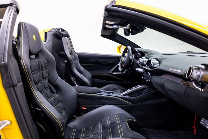 New Ferrari 812 GTS, 6.5 l, 2022 in Dubai by PUPIL OF FATE MOTORS, Yellow color. European Specs | AUTO.AE