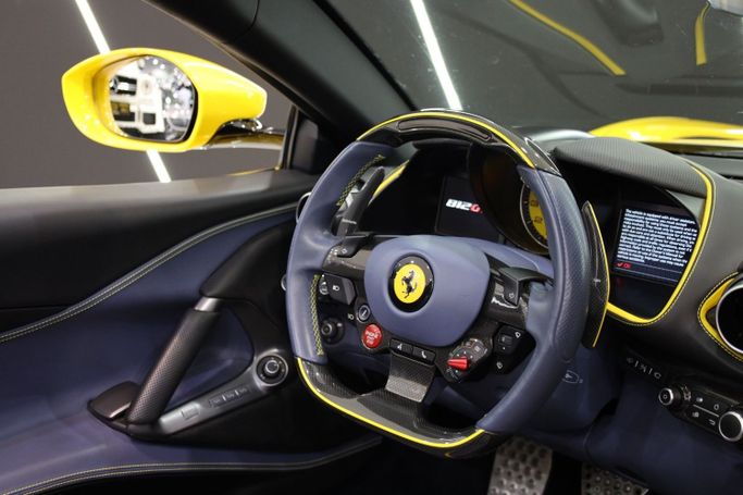 Used Ferrari 812 GTS, 6.5 l, 2023 in Dubai by Sanam Cars, Yellow color. GCC Specs | AUTO.AE