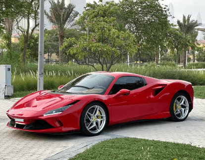 Ferrari F8 Spider, 2023 رياضي رودستر spider للتأجير في في دبي من Left lane rent a car llc، اللون أحمر | AUTO.AE | إعلان #1456
