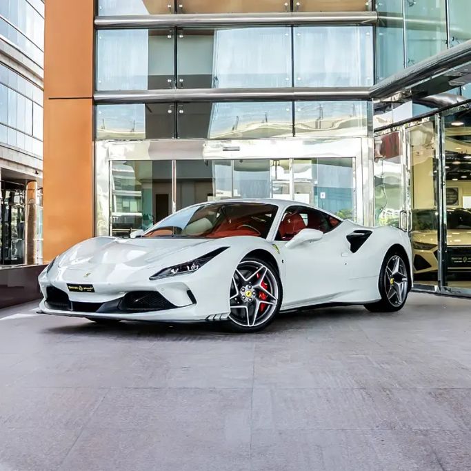 Used Ferrari F8 Tributo, 3.9 l, 2022 in Dubai by Q Motors, White color.  | AUTO.AE | Listing #263561