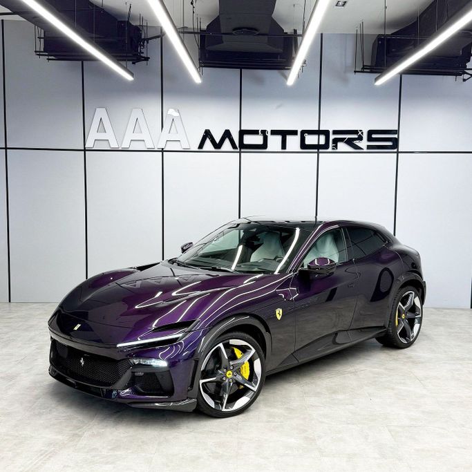 New Ferrari Purosangue, 6.5 l, 2024 in Dubai by AAA Motors, Purple color. European Specs | AUTO.AE