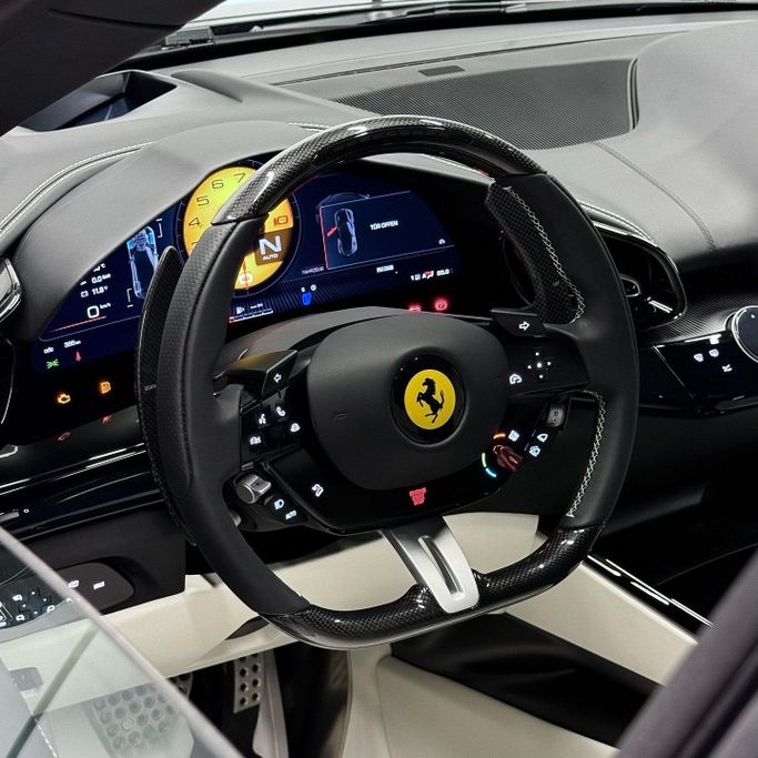 New Ferrari Purosangue, 6.5 l, 2024 in Dubai by AAA Motors, Purple color. European Specs | AUTO.AE