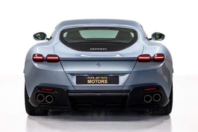 Used Ferrari Roma, 3.9 l, 2021 in Dubai by PUPIL OF FATE MOTORS, Light Blue color. European Specs | AUTO.AE