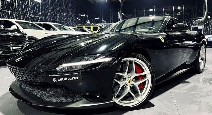 Used Ferrari Roma, 3.9 l, 2023 in Dubai by Zeus Motors, Black color. GCC Specs | AUTO.AE