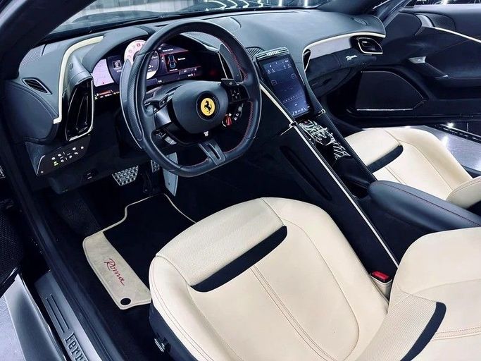 Used Ferrari Roma, 3.9 l, 2023 in Dubai by Zeus Motors, Black color. GCC Specs | AUTO.AE