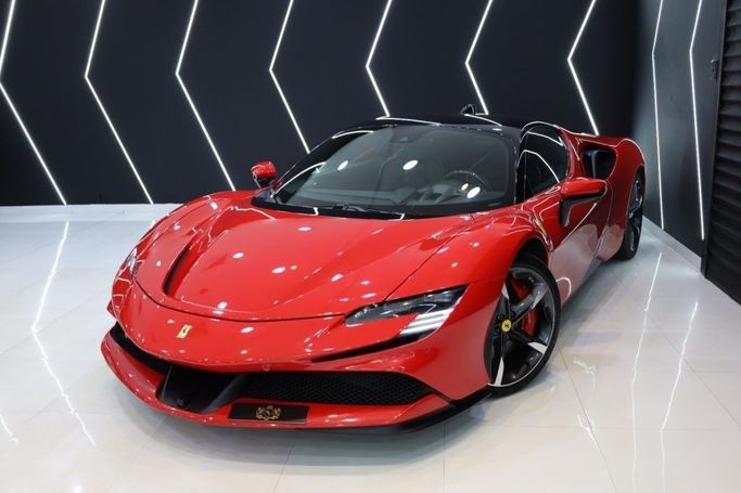 Used Ferrari SF90 Stradale Spider I, 4.0 l, 2022 in Dubai by Sanam Cars, Red color. GCC Specs | AUTO.AE