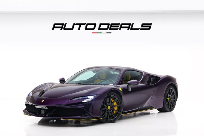 Used Ferrari SF90 Stradale Spider I, 4.0 l, 2024 in Dubai by AUTO DEALS, Violet color. European Specs | AUTO.AE