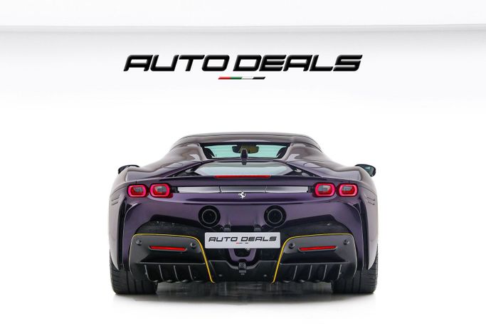 Used Ferrari SF90 Stradale Spider I, 4.0 l, 2024 in Dubai by AUTO DEALS, Violet color. European Specs | AUTO.AE