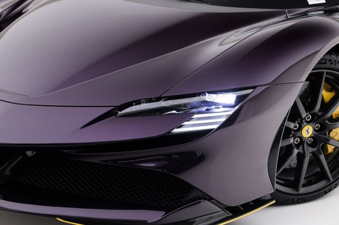 Used Ferrari SF90 Stradale Spider I, 4.0 l, 2024 in Dubai by AUTO DEALS, Violet color. European Specs | AUTO.AE