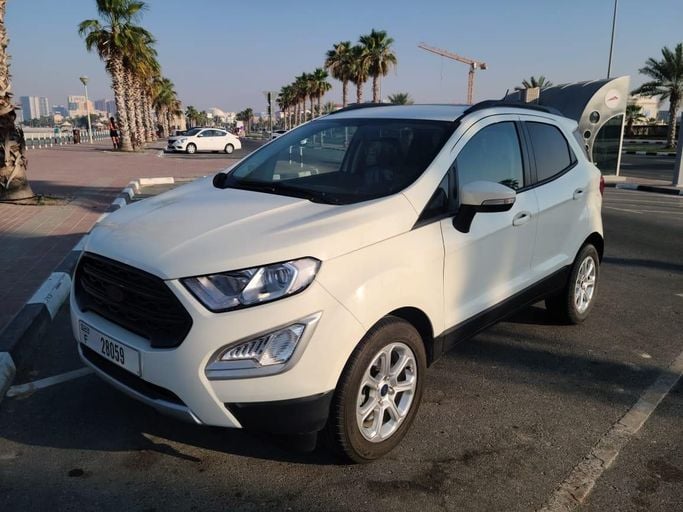 Ford EcoSport II Facelift, 2022  suv 5 dr. for rent in Dubai by more rent a car, white color | AUTO.AE