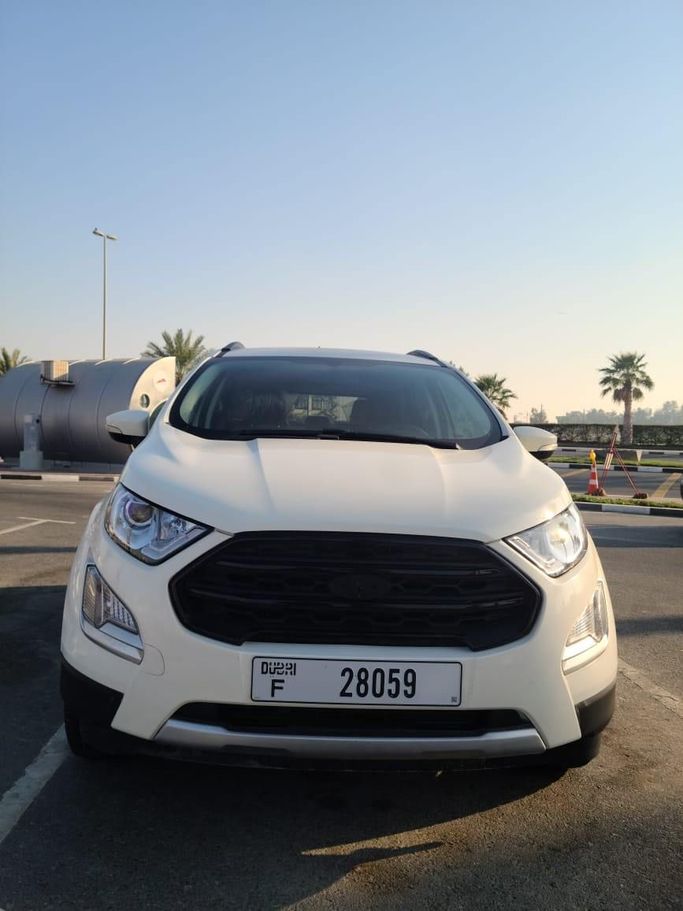 Ford EcoSport II Facelift, 2022  suv 5 dr. for rent in Dubai by more rent a car, white color | AUTO.AE
