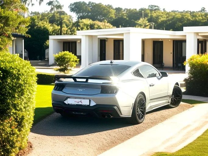 Подержанный Ford Mustang VII, 2.3 л, 2024 в Дубае от Andaleeb Cars Серый цвет. Американская | AUTO.AE