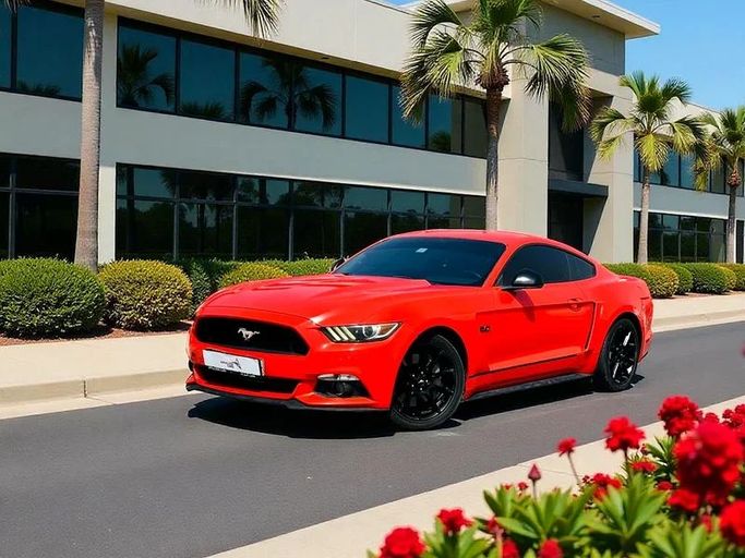 Подержанный Ford Mustang VI, 5.0 л, 2016 в Дубае от Andaleeb Cars Красный цвет. GCC | AUTO.AE