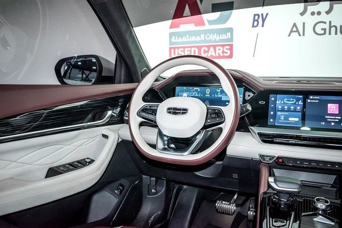 Подержанный Geely Monjaro I, 2.0 л, 2024 в Дубае от AG Motors Белый цвет. GCC | AUTO.AE