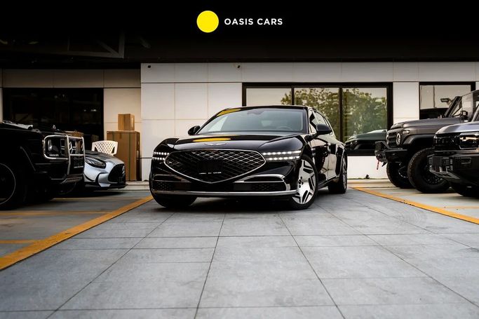 مستعملة ⁦Genesis G90 ثانياً، 3.5 l، 2023⁩ في في الإمارات, دبي من OASIS CARS، اللون أسود. مواصفات الخليج | AUTO.AE | إعلان #287093