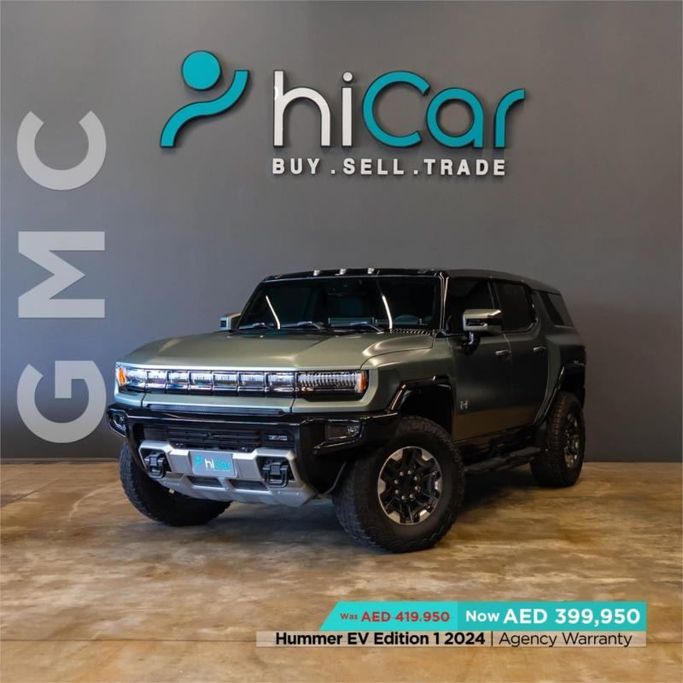 Used GMC Hummer EV, 2024 in Dubai by Hi Car Approved Pre-Owned Cars Showroom, Green color. GCC Specs | AUTO.AE | Listing #264598