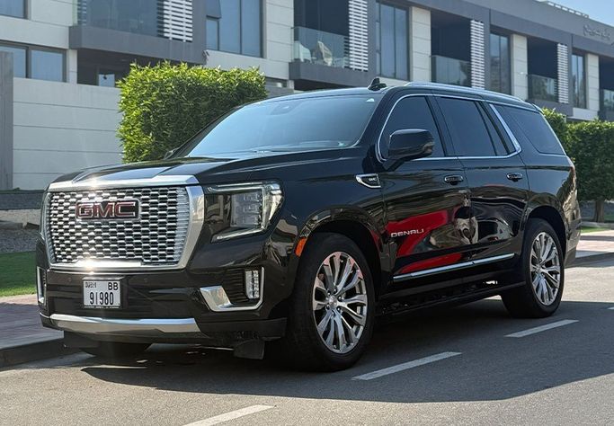 GMC Yukon V, 2023 standard suv 5 dr. for rent in Dubai by Kleemol Car Rental Dubai, black color | AUTO.AE | Listing #1917