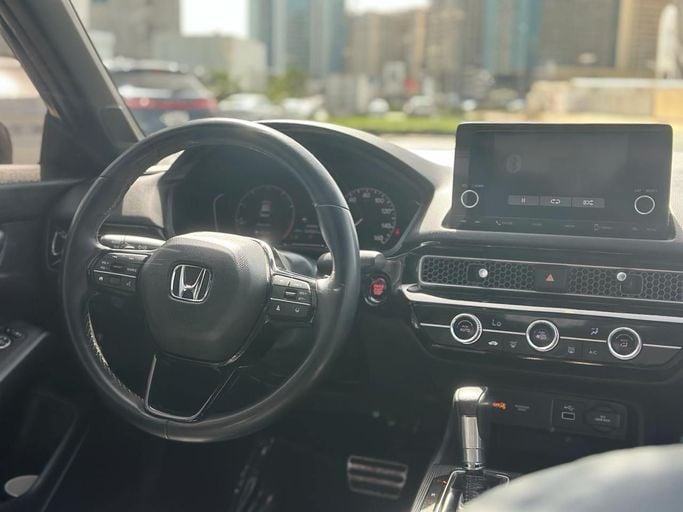 Honda Civic XI, 2022  sedan for rent in Dubai by more rent a car, black color | AUTO.AE