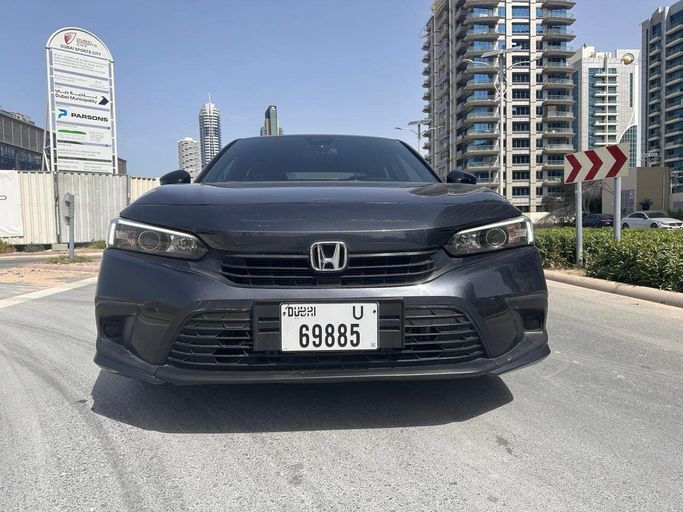 Honda Civic XI, 2022  sedan for rent in Dubai by more rent a car, black color | AUTO.AE