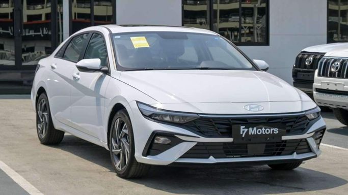 New Hyundai Elantra VII (CN7) Facelift, 1.6 l, 2024 in Dubai by F7 Motors, White color. Chinese Specs | AUTO.AE