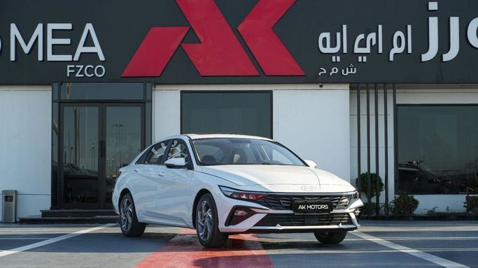 New Hyundai Elantra VII (CN7) Facelift, 1.5 l, 2025 in Dubai by AK Motors MEA, White color. GCC Specs | AUTO.AE | Listing #265617