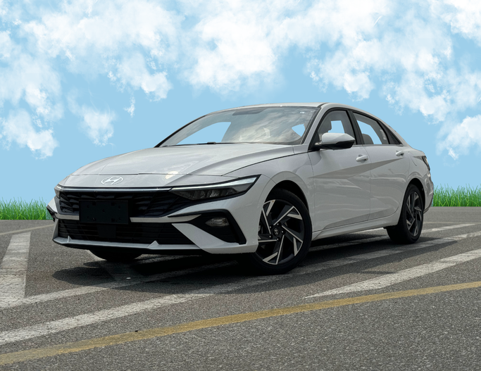 New ⁦Hyundai Elantra VII (CN7) Facelift, 1.6 l, 2025⁩ in UAE, Dubai by AL Bouroj Motor, White color. Chinese Specs | AUTO.AE | Listing #288105