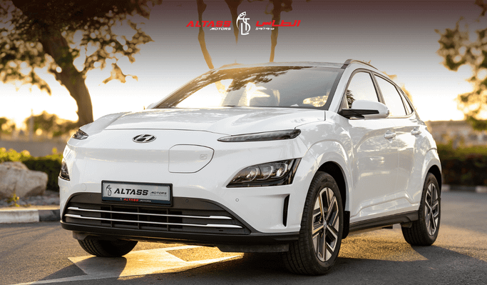 New Hyundai Kona I Facelift, 2023 in Dubai by Altass Motors, White color. GCC Specs | AUTO.AE