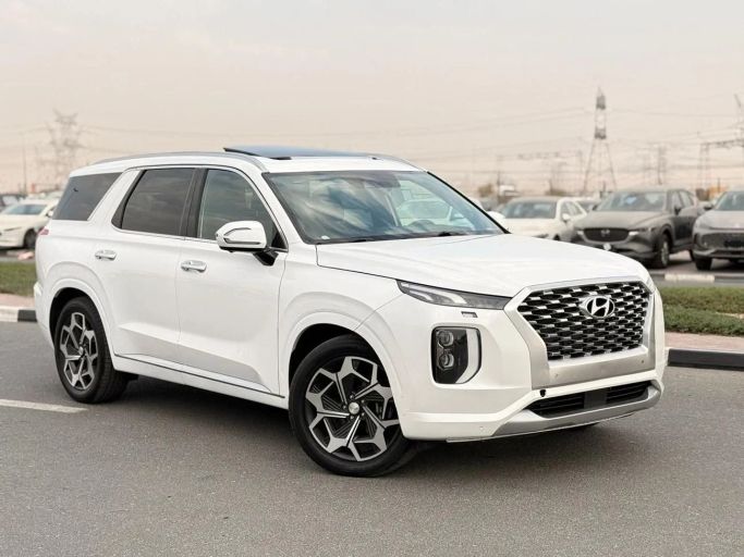 Used Hyundai Palisade I, 3.8 l, 2022 in Dubai by GHAZNI MOTORS, White color. American Specs | AUTO.AE