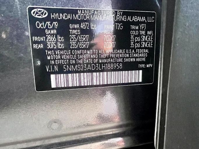 Подержанный Hyundai Santa Fe IV, 2.4 л, 2020 в Дубае от Lucky Star Motors Серый цвет. Американская | AUTO.AE