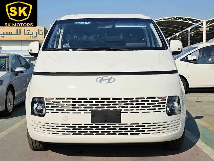 New Hyundai Staria, 2.2 l, 2025 in Dubai by SK Motors, White color. GCC Specs | AUTO.AE