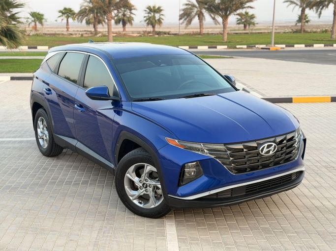 مستعملة ⁦Hyundai Tucson رابعاً، 2.0 l، 2023⁩ في في الإمارات, دبي من NEW ABU TAJ MOTORS، اللون أزرق. مواصفات الخليج | AUTO.AE | إعلان #286779