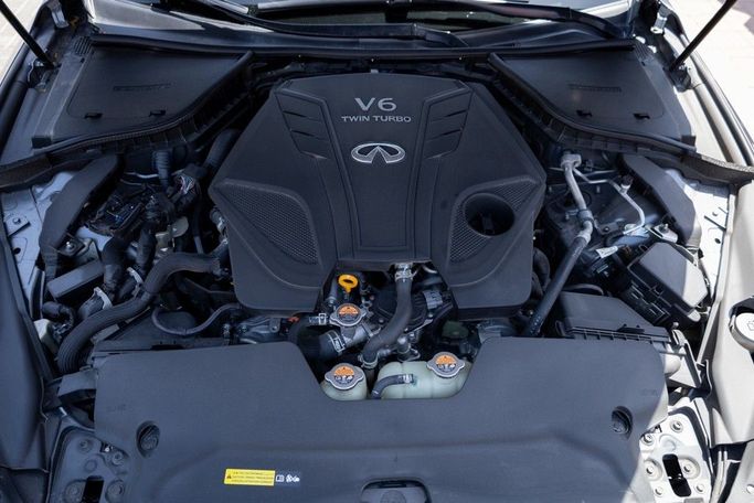 Used Infiniti Q50 I Facelift, 3.0 l, 2023 in Dubai by Linda Cars, Grey color. GCC Specs | AUTO.AE