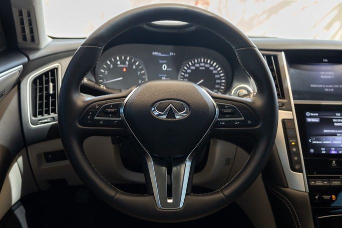 Used Infiniti Q50 I Facelift, 3.0 l, 2023 in Dubai by Linda Cars, Grey color. GCC Specs | AUTO.AE