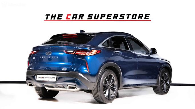 Подержанный Infiniti QX55, 2.0 л, 2022 в Дубае от The Car Superstore Синий цвет. GCC | AUTO.AE